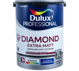 Краска для стен и потолков DIAMOND EXTRA MATT глубокоматовая, база BW, 4,5 л 5717202 