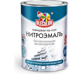 Эмаль OLECOLOR НЦ-132П черный, 1.7 кг 4100000073 