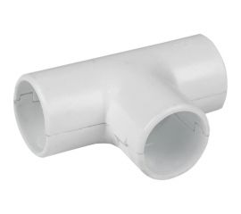 Cоединительный тройник для трубы EKF 20 мм, белый, упаковка 5 штук Plast tr-t-20w-r 