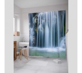 Штора (занавеска) для ванной JoyArty ""Природный душ"" из сатена, 180х200 см с крючками, sc_21829 