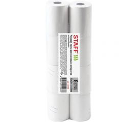 Чековая лента STAFF ТЕРМОБУМ 57мм диам.40мм, длина 20м, вт.12мм КОМПЛЕКТ 8шт, 48г/м2, Basic 110448 