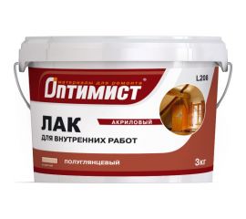 Акриловый лак Оптимист (полуглянцевый; 3 кг) OPL002 