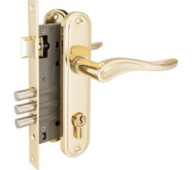 Врезной замок с ручками Аллюр латунь 5787 