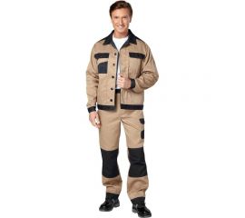 Костюм Эксперт Спецодежда Умелец 1, бежевый/черный, р. 48-50, рост 170-176 6446000040099 