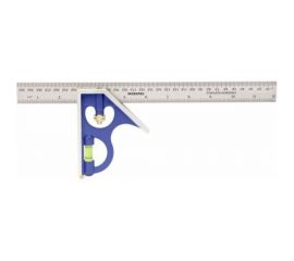 Столярный комбинированный угольник WORKPRO с уровнем алюминиевый 300мм WP264002 