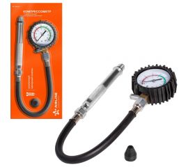 Универсальный бензиновый компрессометр Airline манометр в резиновом чехле, блистер AT-CM-06 