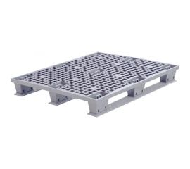 Паллет Тара.ру 1200x1000x150 мм, перфорированный, на полозьях, цв. серый 25398 