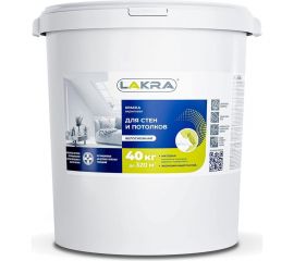 Краска акриловая для стен и потолков ЛАКРА белоснежная 40 кг ЛА-00000093 