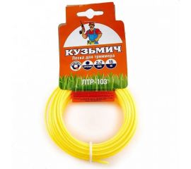 Леска для триммера ЛТР-103 2 мм, 15 м, шестигранник Кузьмич Р1-00005989 