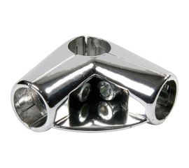 Соединитель 3-х труб Tech-Krep угл. с площадкой для полки, хром 1 шт - пакет 127445 