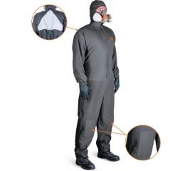 Малярный многоразовый комбинезон с наколенниками Jeta Safety Paint-Expert серый JPC155-M 