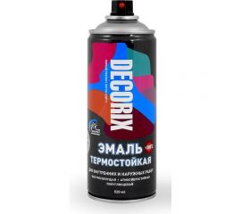 Аэрозольная эмаль Decorix (термостойкая до +400 градусов; полуглянцевый; алюминий; 520 мл) 0142-02 DX 