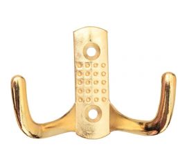 2-х рожковый крючок СКОБЯНОЙ перф. золото 002840 