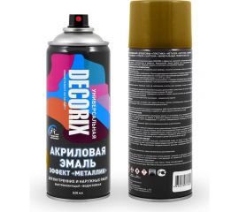 Аэрозольная эмаль Decorix (металлик; глянцевая; акриловая; античная бронза; 520 мл) 0103-29 DX 