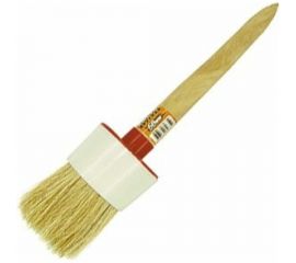 Круглая кисть Петрович натуральная щетина, деревянная ручка, диаметр 30 мм 4100000176 