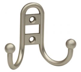 Крючок MF R15, 2-х рожковый, никель матовый 10812v 