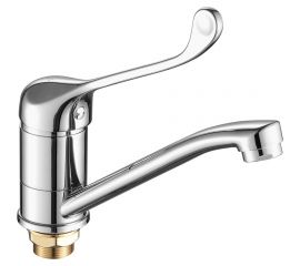 Смеситель для кухни FASHUN хром, ф40, гайка, хирургический, латунь A4554-2 