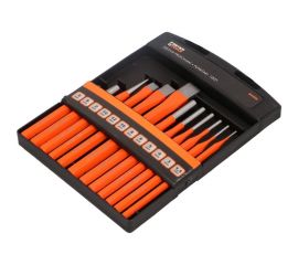 Набор выколоток, зубил, кернеров FASTER TOOLS 12 штук, в боксе 3405 