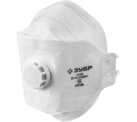 Фильтрующая плоская 3-х панельная полумаска ЗУБР ТК-80 FFP1 с клапаном 11164_z02 