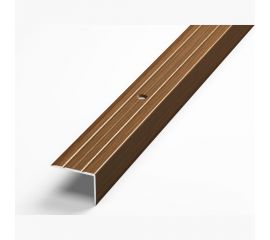 Порог угловой алюминиевый декоративный (24х18 мм, 1,35 м, Дуб темный) ЛУКА УТ000000088 