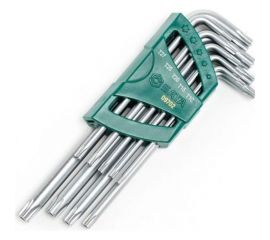 Шестигранники SATA 9 предметов TORX пластиковый блистер S2 09702 
