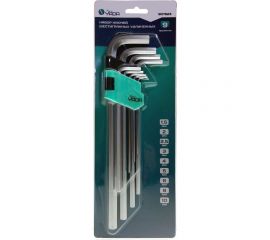 Набор шестигранных ключей Nord Yada 9 предметов удлиненных 1.5,2,2.5,3,4,5,6,8,10 мм 907623 