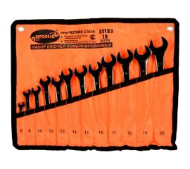 Набор комбинированных ключей АвтоDело ЧернаяСталь 12 шт. ЕВРОсумка 35123 12871 