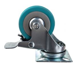 Колесо аппаратное поворотное с тормозом Longway SCgb 25 