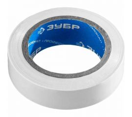 Изолента ПВХ ЗУБР Электрик-10 10м 0,13х15мм белая 1233-8 