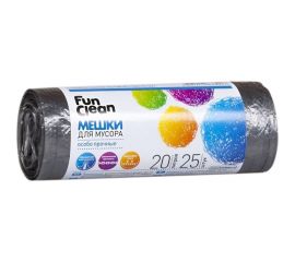 Мешки для мусора ""Особо прочные"" 20 л, 25 шт, черные, ролик Fun Clean 6405 