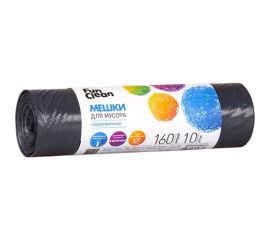 Мешки для мусора ""Сверхпрочные"" 160 л, 10 шт, черные, ролик Fun Clean 6448 