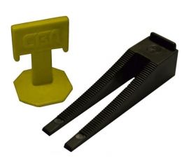 Система выравнивания плитки Зажим 1 мм 50 шт + Клин 50 шт ACCURATE J1-50+50 