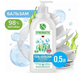 Гель-бальзам для мытья посуды и детских игрушек SYNERGETIC Pure 0 0.5 л 103064 
