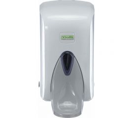 Диспенсер для жидкого мыла Vialli с контейнером и удлиненной кнопкой, 1000 мл, белый S6M 