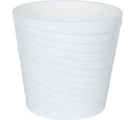 Пластиковый горшок liveingreen Эйс белый, 2.7 л, диам. 17 см, с вкладкой ЭС17-10 