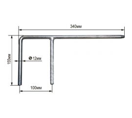 Штанга направляющая F-образная для BG200 ELMOS e60 319 