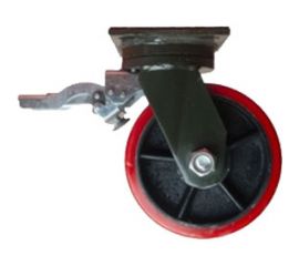 Колесо сверхбольшегрузное полиуретановое поворотное с площадкой и тормозом SHpb 80 (200 мм; 2000 кг) А5 1001631 