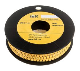 Маркировочное кольцо IEK 0-1.5мм, 7, МК, 1000шт/ролл UMK00-7 