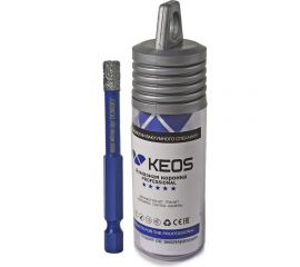 Коронка алмазная по керамограниту PRO 6 мм, 1/4 HEX, с воском KEOS DC06SKT 
