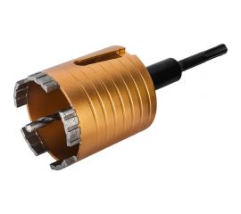 Коронка алмазная Эксперт по бетону 72 мм, SDS-plus, безударная, 5 турбосегментов 10 мм ПРАКТИКА 908-276 