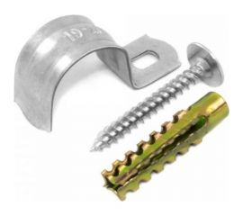 Комплекты для крепления ОКЛ Промрукав саморез, дюбель, скоба СМО d19-20 мм, 100 шт. PR08.4996 