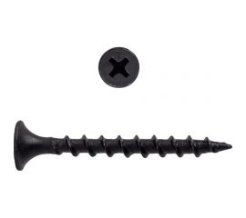 Усиленный саморез по дереву КРЕП-КОМП черный, 3,5x41 KENNER, 1 кг чд41тф 