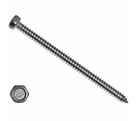 Саморез с шестигранной головой КРЕП-КОМП DIN 7976, неравейка А2, 6,3х80, 200 шт. шшн6380 