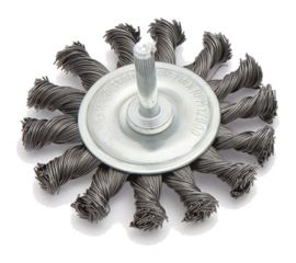 Щетка крученая плоская 75 мм для дрели Дело Техники 272075 