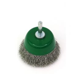 Щетка чашечная для дрели 75 мм, хв-к 6 мм, проволока гофр. нерж. сталь 0.30 мм SIT 2526 
