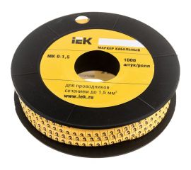 Маркировочное кольцо IEK 0-1.5мм, 3, МК, 1000шт/ролл UMK00-3 