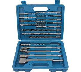 Набор буров и долот для перфоратора SDS+ 17 предметов в кейсе S.E.B. 511DL-HM01 