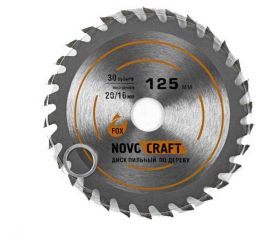 Диск пильный пo дереву Fox 125x1.2x20/16 мм, 30 зубьев, 1 шт NOVOCRAFT TCT125302016 