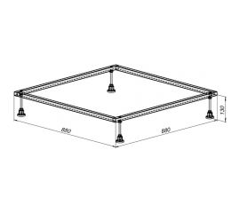 Каркас для литьевого поддона Aquanet 900x900 мм 00267175 