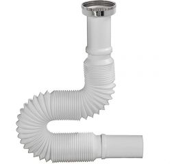 Гибкая труба ORIO 1 1/4x32, с латунной гайкой хром, длина 650мм АС-1018М 